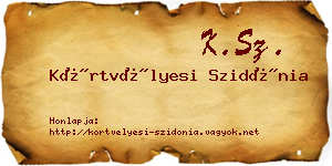 Körtvélyesi Szidónia névjegykártya